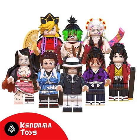 Set of 8 Demon Slayer Figures Kamado Tanjiro Kamado Nezuko - Etsy