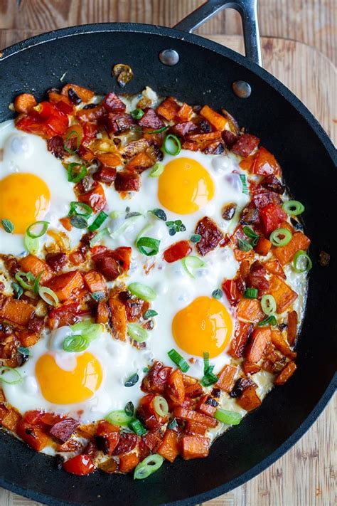 Chorizo & Sweet Potato Egg Skillet | Recipe | Easy skillet dinner recipes, Skillet dinner ...