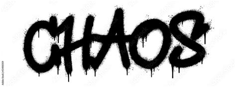 Spray Painted Graffiti Chaos Word Sprayed isolated with a white ...