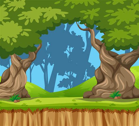 A nature jungle background 298883 Vector Art at Vecteezy