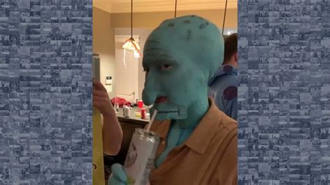 Woman Brings Squidward to Life in Hilarious Halloween Costume - YouTube