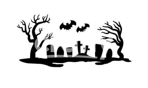 Halloween scene | Halloween Silhouette Scene SVG cut file | Crafty