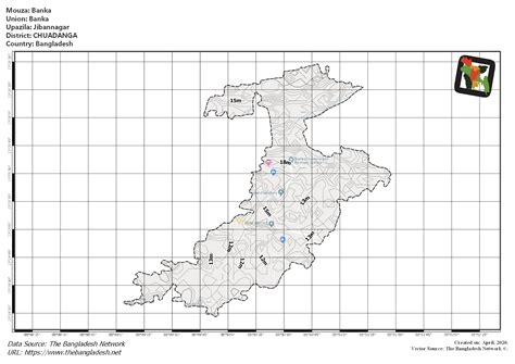 Map of Banka Mouza, Jibannagar, Chuadanga