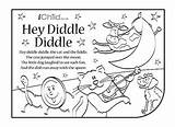 Hey Diddle Pages Coloring sketch template
