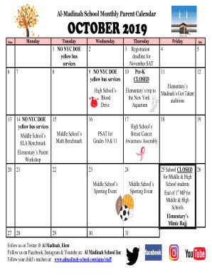 Al Madinah School Calendar - Fill Online, Printable, Fillable, Blank | pdfFiller