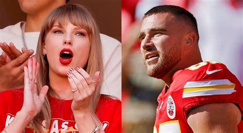 Photo Surfaces Of Travis Kelce & Taylor Swift's First Public Kiss