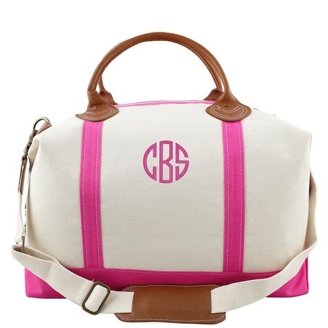 Monogram Canvas Weekender Bag | Custom Travel Tote | Monogram Lane