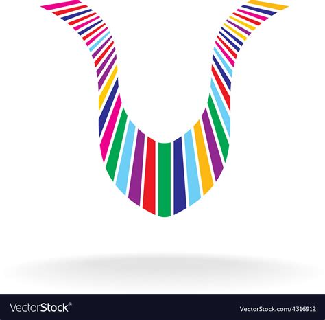 Letter U colorful logo Royalty Free Vector Image