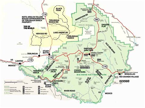 big bend national park texas | Texas Map Big Bend National Park Big Bend Area Visit Big Bend ...