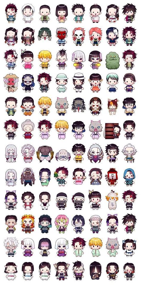 an image of many different anime avatars on a white background with the words,'all