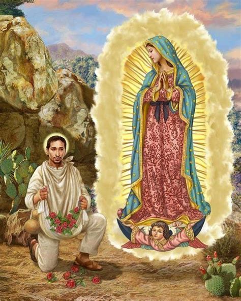 Our Lady of Guadalupe and Saint Juan Diego | Virgin mary art, Blessed ...