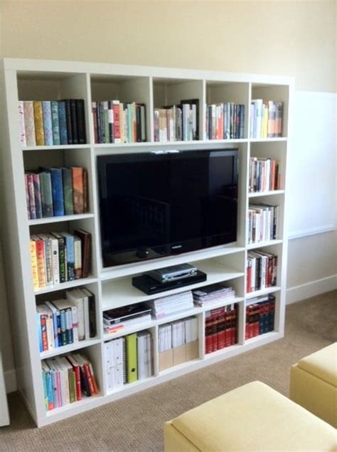 Wall mounting a 40" TV in Expedit - IKEA Hackers