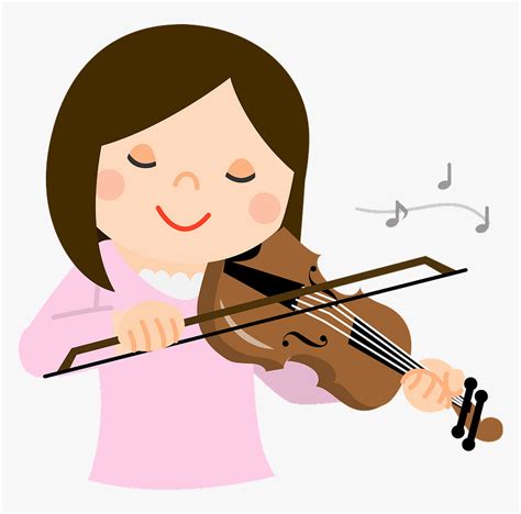 Girl Playing Violin Clipart, HD Png Download - kindpng