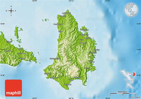 Physical Map of Catanduanes