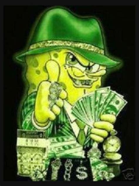 " Cash Money Pimp Spongebob" Essential T-Shirt for Sale by juliepeatees | Redbubble