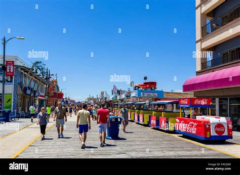 Wildwoods boardwalk tram hi-res stock photography and images - Alamy