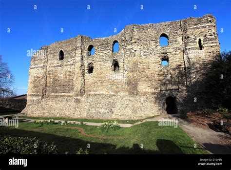 Spring view of Canterbury Castle Canterbury City Kent England Stock Photo - Alamy