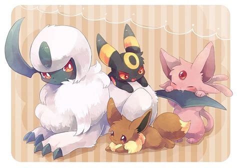 Absol, Umbreon, Eevee, Espeon