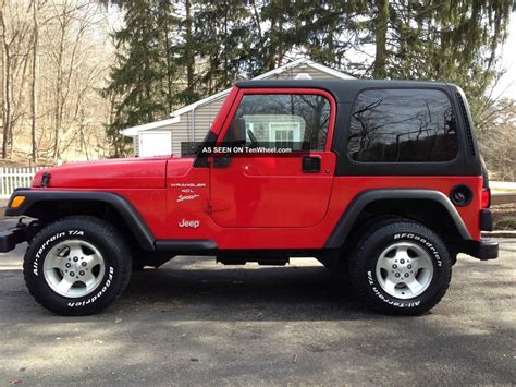 2000 Jeep wrangler sport specs