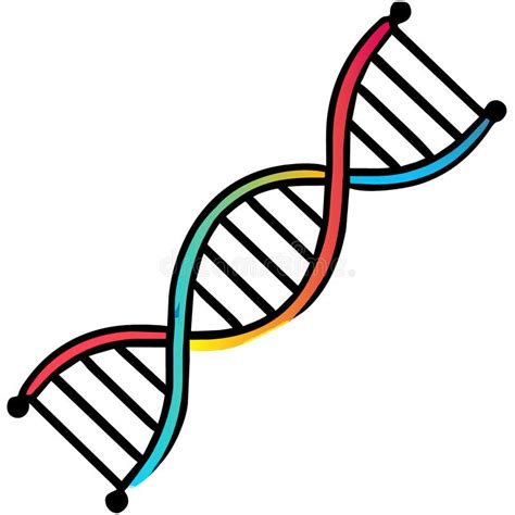 DNA Chain. the Basic Molecular Structure of Life Stock Illustration ...