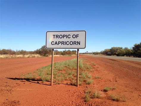 Tropic of Capricorn. Border of the Shire East Pilbara and Meekatharra.