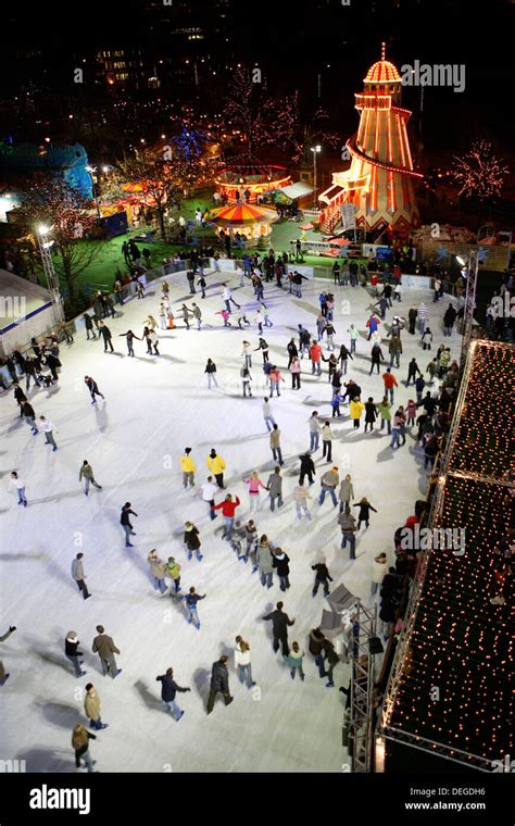 Winter Wonderland, Cardiff Civic Centre, Cardiff, Wales, UK Stock Photo ...