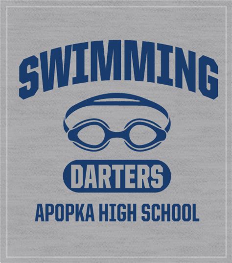 8554 Swim Team T-shirt with Goggles | High School Shirts