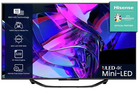 Hisense 65 inch 65u7kqtuk smart 4k 144hz uhd hdr mini led tv ...