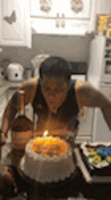 Birthday Cake On Fire Gif