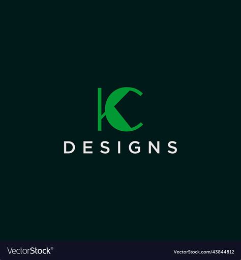 Kc creative logo design Royalty Free Vector Image