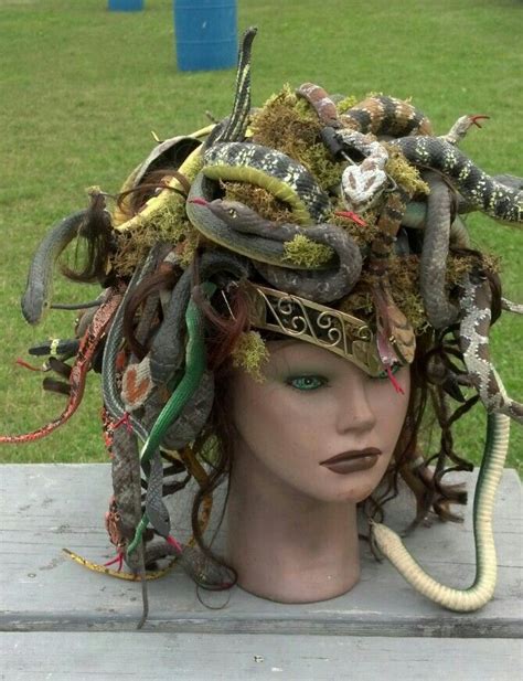 My home made Medusa Headpiece w/moving snakes | Cute halloween makeup ...