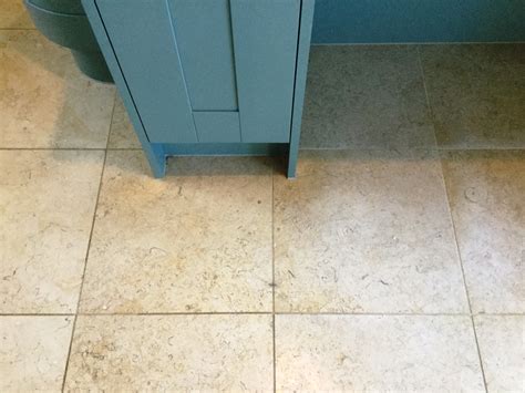 Polished Limestone Tiles Burnished and Restored Near Oundle - Northamptonshire Tile Doctor