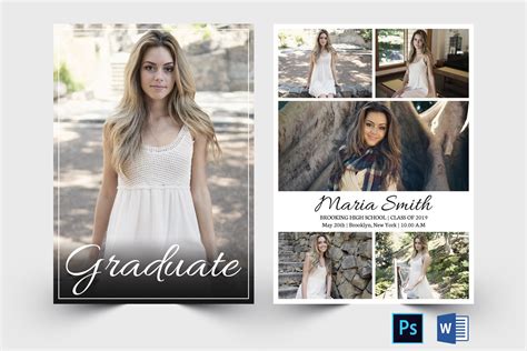 Graduation Announcement Template Graduation Invitation Card - Etsy