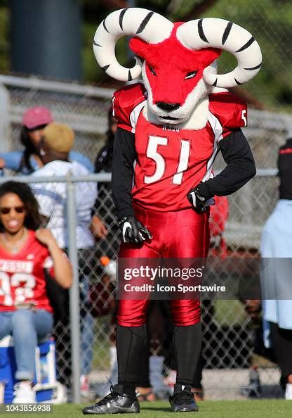 The Winston-Salem State University Ram mascot in action during a ...