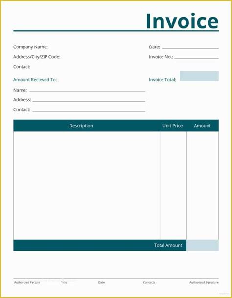 Free Blank Invoice Template Of 19 Free Invoice Template Excel Easy to ...