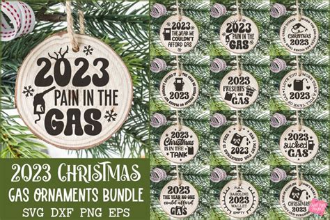 2023 Christmas Gas Ornaments Bundle, Fuel Ornaments Svg