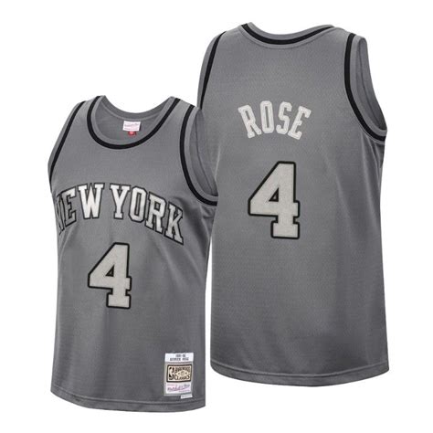 Men Derrick Rose Knicks #4 Metal Works Jersey – Choose Your Style With Us