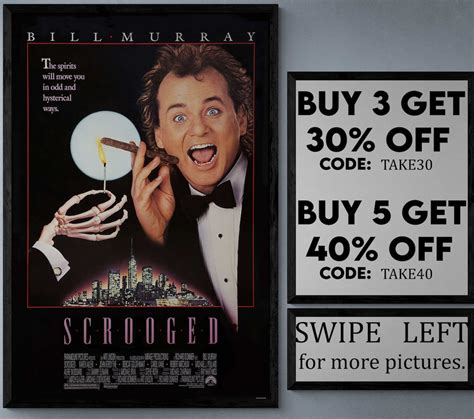 Scrooged Movie/show Poster Wall Art Printed & Shipped 915 - Etsy