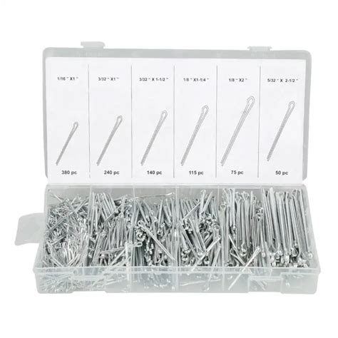 1000Pcs/Lot Stainless Steel Split Cotter Pins Set With Plastic Box Cotter Pin Assortment Kit ...