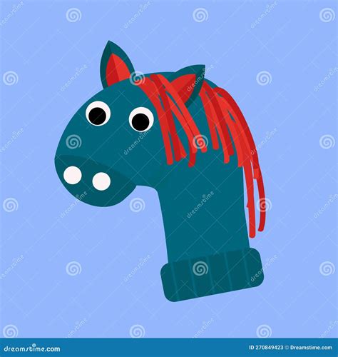 Funny Cartoon Horse in Winter Clothes. Vector Illustration Stock Vector - Illustration of ...