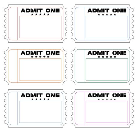 Printable Blank Ticket Template