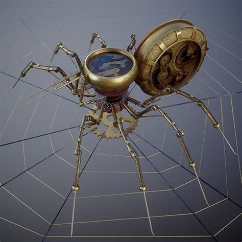 Clockpunk Steampunk spider PBR 4K Robot Animal 3D model | CGTrader