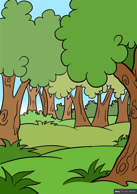 Forest Drawing For Kids