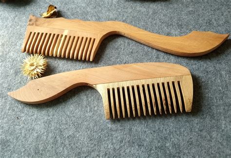 Set of Wooden Combs. Natural Hand carved Brown Comb. Juniper | Etsy