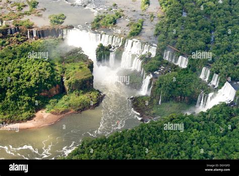 Iguazu Falls, aerial perspective, Iguazu River, Brazil, South America Stock Photo: 62071281 - Alamy