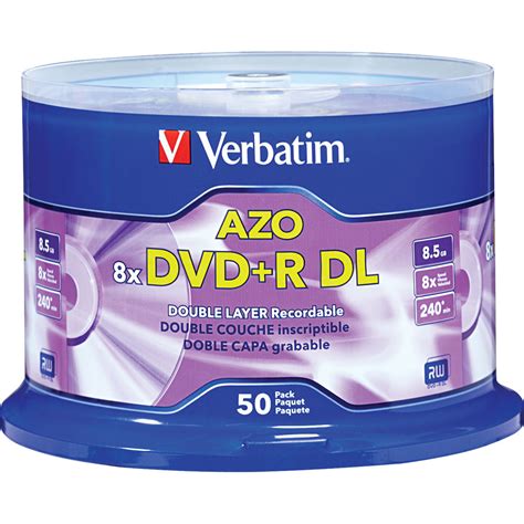 Verbatim DVD+R Double Layer 8.5GB 8x Recordable Disc 97000 B&H