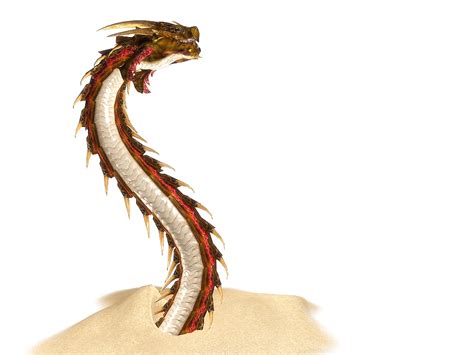 3DFoin - Dragon Worm Animated 3D model.