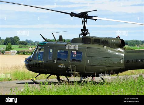 Bell UH-1 Iroquois (nicknamed "Huey" during the Vietnam War) on the ...