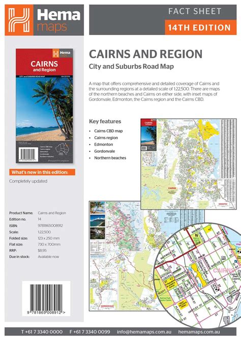 Cairns & Region Map - Hema Maps