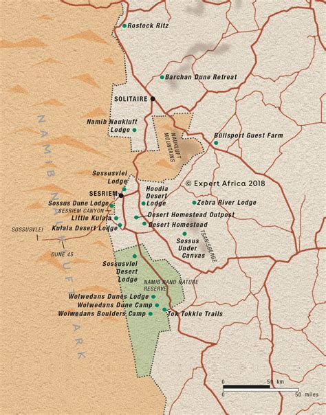 Namib-Naukluft National Park reference map in Namibia | Expert Africa